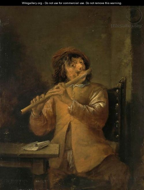 The Flautist - David The Younger Teniers
