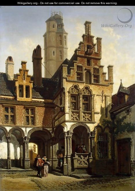 Courtyard of the Palace of Marguerite of Austria in Mechelen - Francois Stroobant