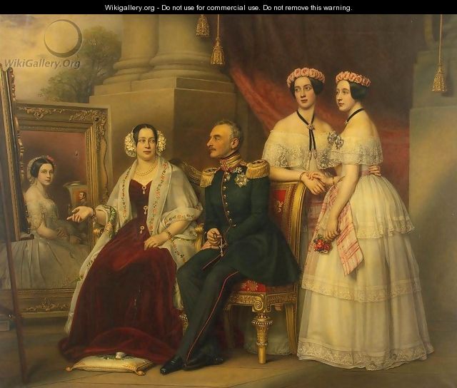 Portrait of the Family of Joseph, Duke of Saxe-Altenburg - Joseph Karl Stieler