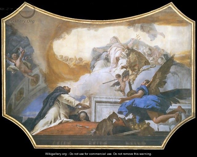 The Virgin Appearing to St Dominic - Giovanni Battista Tiepolo