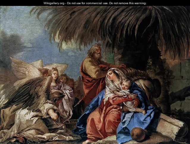 The Rest on the Flight to Egypt - Giovanni Domenico Tiepolo