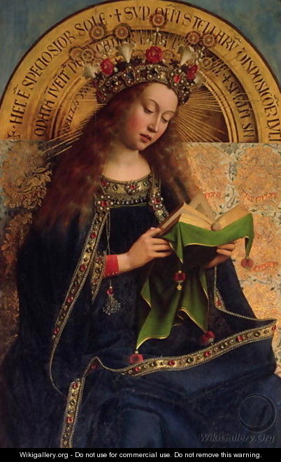 The Ghent Altarpiece The Virgin Mary 1432 - Hubert van Eyck