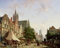 Dutch Street Scene - Adrianus Eversen