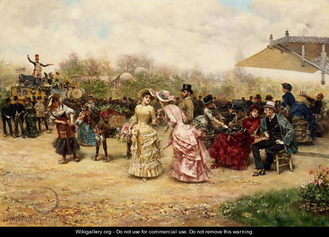 The Flower Sellers 1883 - Ludovico Marchetti