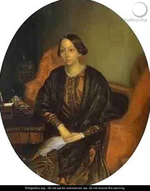 Portrait Of Amalia Legrand 1846-47 - Pavel Andreevich Fedotov