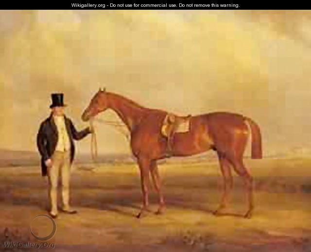 A Gentleman Holding Dangerous The Winner of the 1833 Derby - John Faulkner