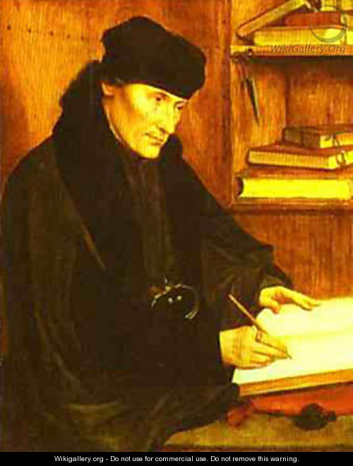 Erasmus Of Rotterdam 1517 - Workshop of Quentin Massys
