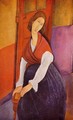 Jeanne Hebuterne (aka In Front of a Door) 1919 - Amedeo Modigliani