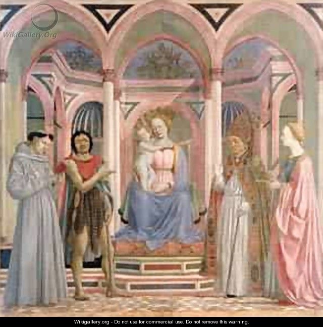 The Madonna And Child With Saints 1445 2 - Domenico Di Michelino