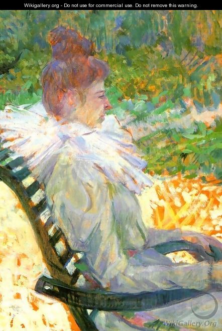 Madame E. Tapie de Celeyran in a Garden 1896 - Henri De Toulouse-Lautrec