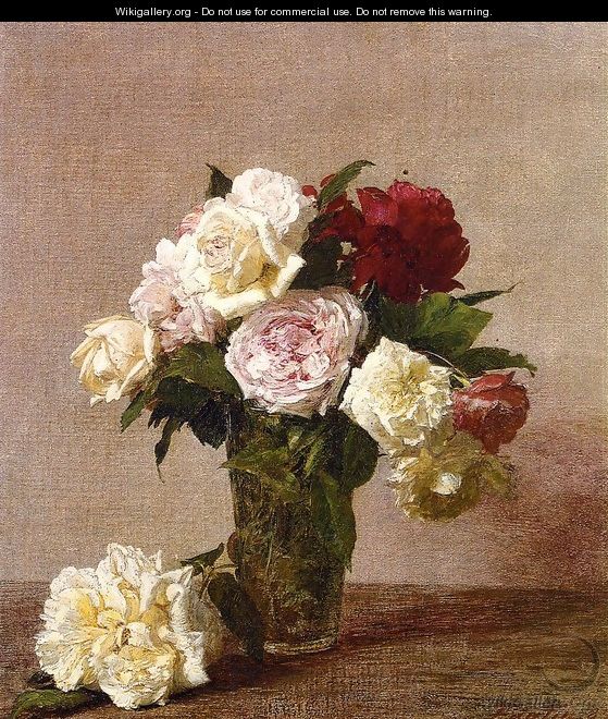 Roses 1885 - Ignace Henri Jean Fantin-Latour