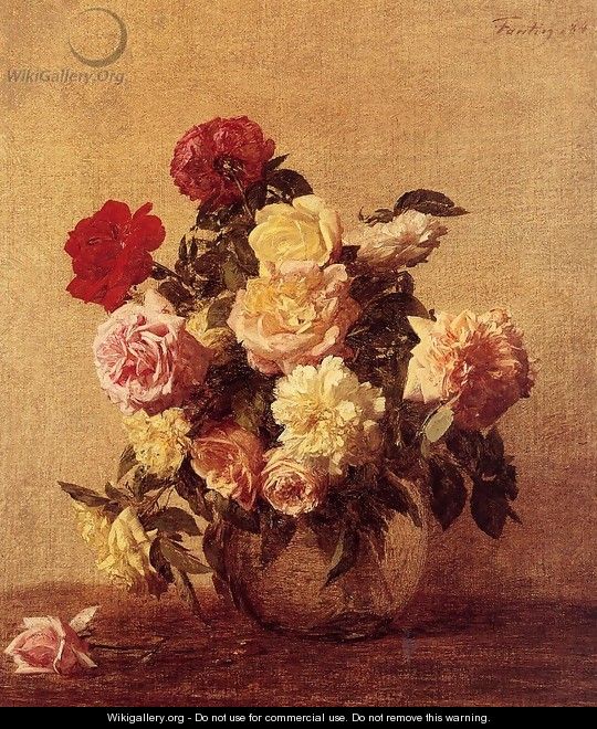 Roses 1884 - Ignace Henri Jean Fantin-Latour