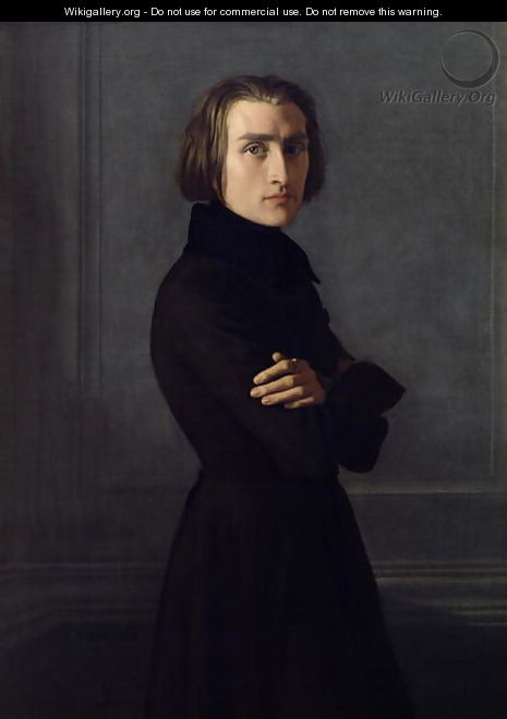 Portrait of Franz Liszt - Henri Lehmann