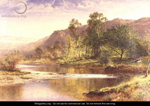 The River Running into Derwentwater - Benjamin Williams Leader