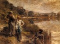 Washerwoman on the Banks of the Marne 1895-1900 - Leon Augustin Lhermitte