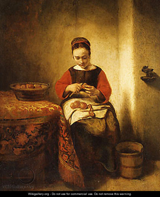Young Girl Peeling Apples ca 1655 - Nicolaes Maes