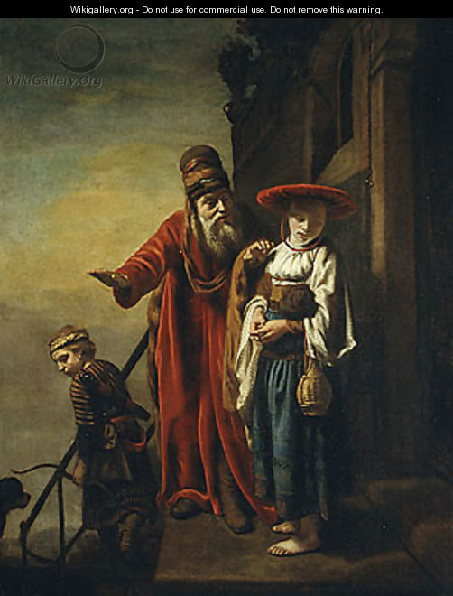 Abraham Dismissing Hagar and Ishmael 1653 - Nicolaes Maes