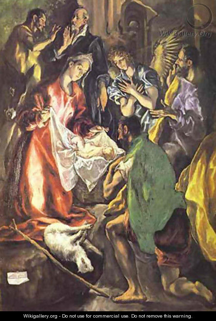 The Adoration Of The Shepherds (Detail) 1596-1600 - El Greco (Domenikos Theotokopoulos)