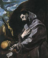 St Francis Praying 1580-90 - El Greco (Domenikos Theotokopoulos)