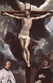 Christ On The Cross Adored By Donors 1585-90 - El Greco (Domenikos Theotokopoulos)