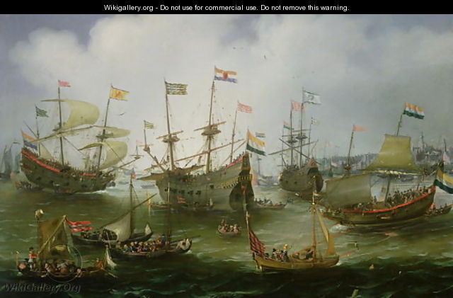 The Return to Amsterdam of the Fleet of the Dutch East India Company in 1599 - Andries Van Eertvelt