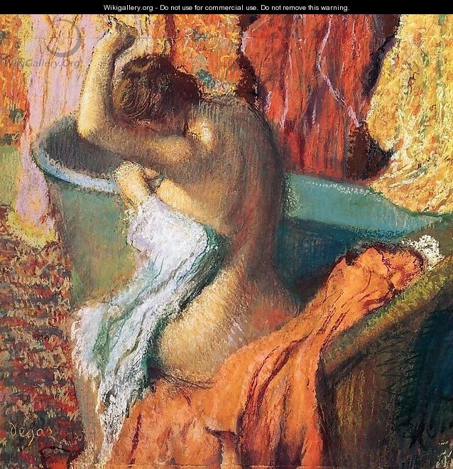 Seated Bather Drying Herself 1895 - Edgar Degas
