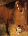 At the Stables Horse and Dog 1862 - Edgar Degas