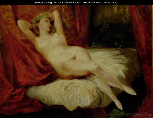 Woman with White Stockings - Eugene Delacroix