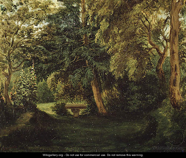 George Sands Garden at Nohant ca 1840s - Eugene Delacroix