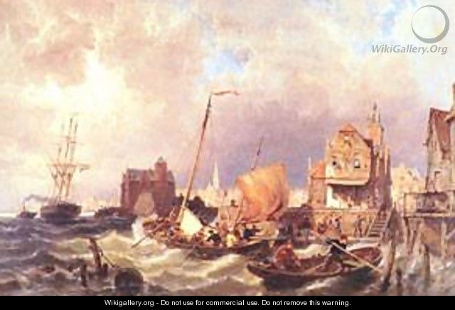 Shipping before a Dutch Harbour Town - Pieter Cornelis Dommerson