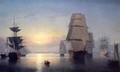 Boston Harbor at Sunset 1850 1855 - Fitz Hugh Lane