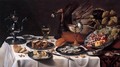 Still life with Turkey Pie 1627 - Pieter Claesz.