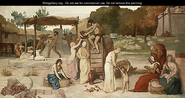 Cider study before 1865 - Pierre-Cecile Puvis de Chavannes