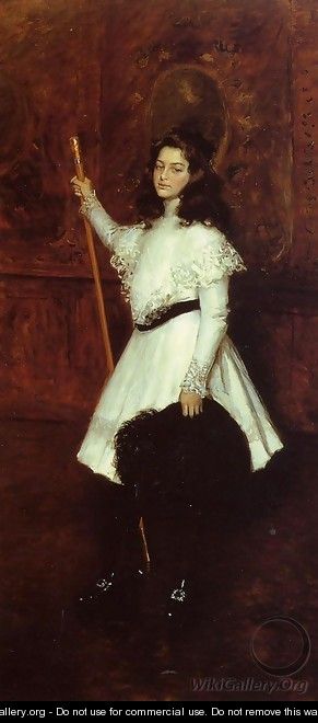 Girl in White (aka Portrait of Irene Dimock) 1898-1901 - William Merritt Chase
