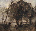 The Lake 1861 - Jean-Baptiste-Camille Corot