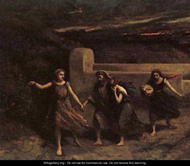 The Destruction Of Sodom Detail 1857 - Jean-Baptiste-Camille Corot