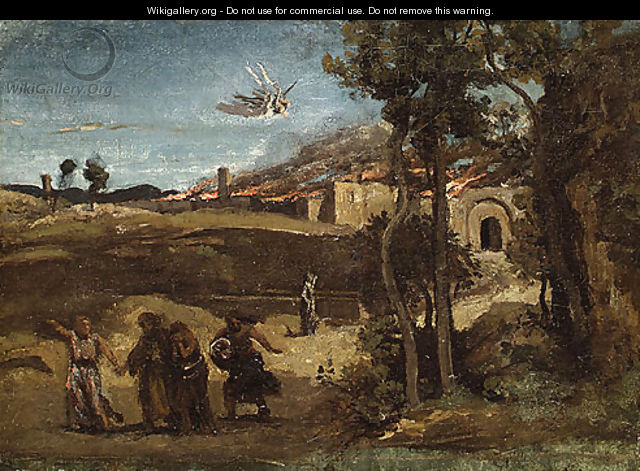 Study for The Destruction of Sodom 1844 - Jean-Baptiste-Camille Corot