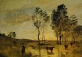 Le Gue (aka Cows on the Banks of the Gue) 1870-1875 - Jean-Baptiste-Camille Corot