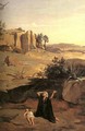 Hagar In The Wilderness Detail 1835 - Jean-Baptiste-Camille Corot