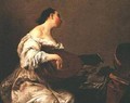 Woman Playing A Lute - Giovanni Battista Crespi (Cerano II)