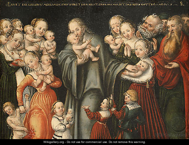 Christ Blessing the Children mid 1540s - Lucas The Elder Cranach