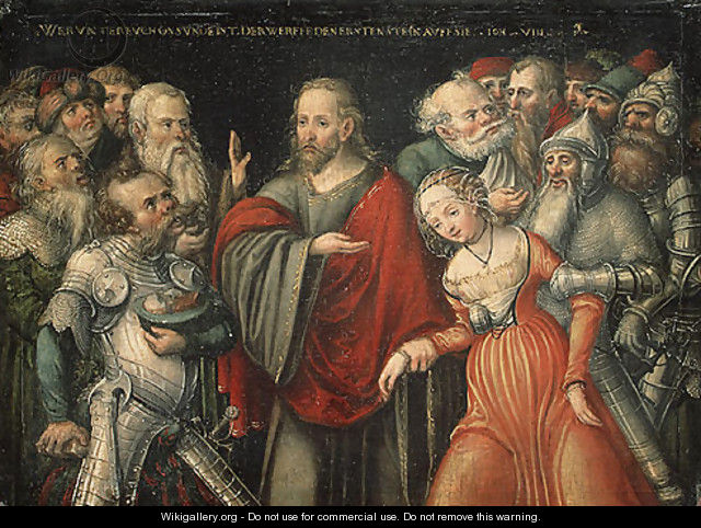 Christ and the Adulteress mid 1540s - Lucas The Elder Cranach