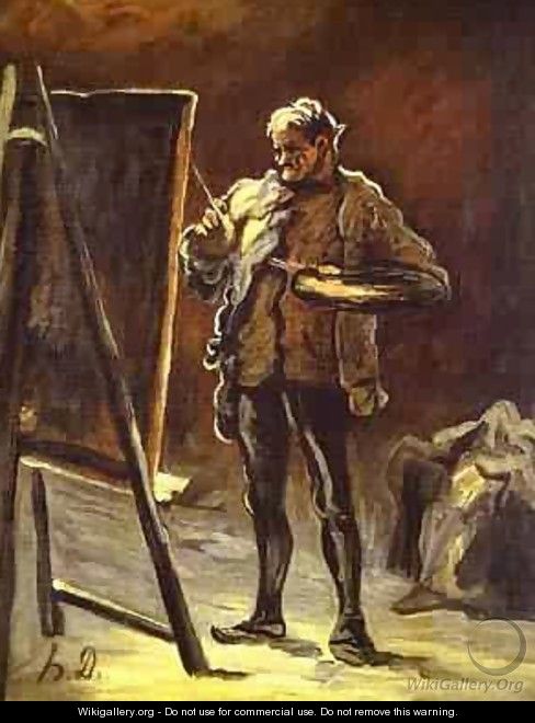 Artist In Front Of His Canvas 1870-1875 - Honoré Daumier