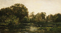A River Landscape with Storks 1864 - Charles-Francois Daubigny