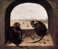 Two Chained Monkeys 1562 - Jan The Elder Brueghel