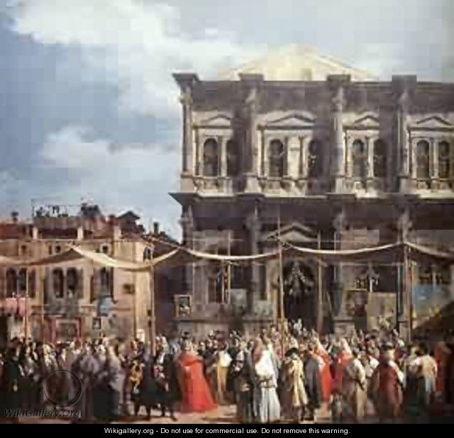 The Feast Day Of St Roch (Detail) C 1735 - (Giovanni Antonio Canal) Canaletto
