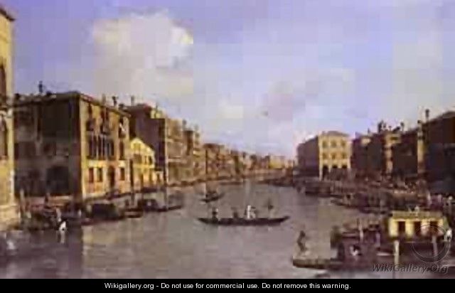 Grand Canal Looking South-East From Theampo Santo Sophia To The Rialto Bridge - (Giovanni Antonio Canal) Canaletto