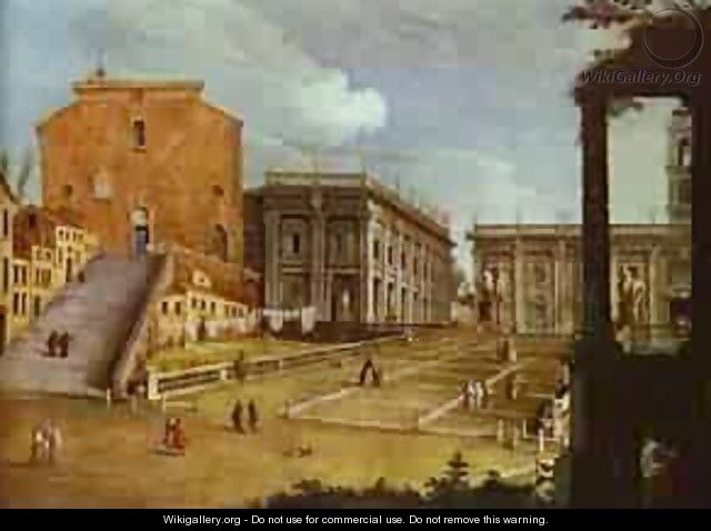 Capitol Square In Rome 1749 - (Giovanni Antonio Canal) Canaletto