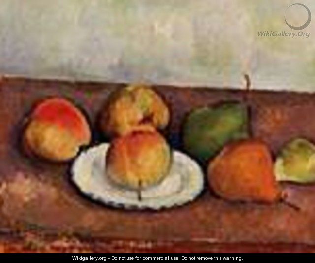 Still Life Plate and Fruit 1883 1887 - Paul Cezanne
