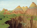 Brick Kilns Clay Bluffs 1900 Miles above St Louis 1832 - George Catlin